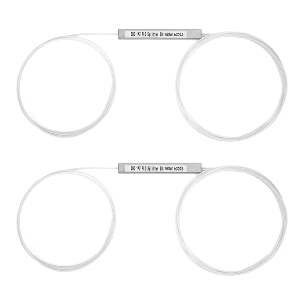 2 stk. PLC Splitter Bar Fiber Uden Stik Single Mode Strømstyring Computer Periferiudstyr (1 x 2)