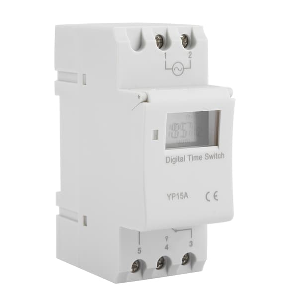 16A Digital LCD Strømtimer Programmerbar Relæ Tidsafbryder (AC220V)
