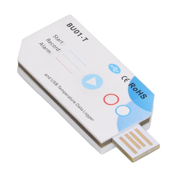 USB Temperaturdatalogger Bluetooth APP-anslutning Temp PDF-rapportinspelare 120 dagar 32000 kapacitet