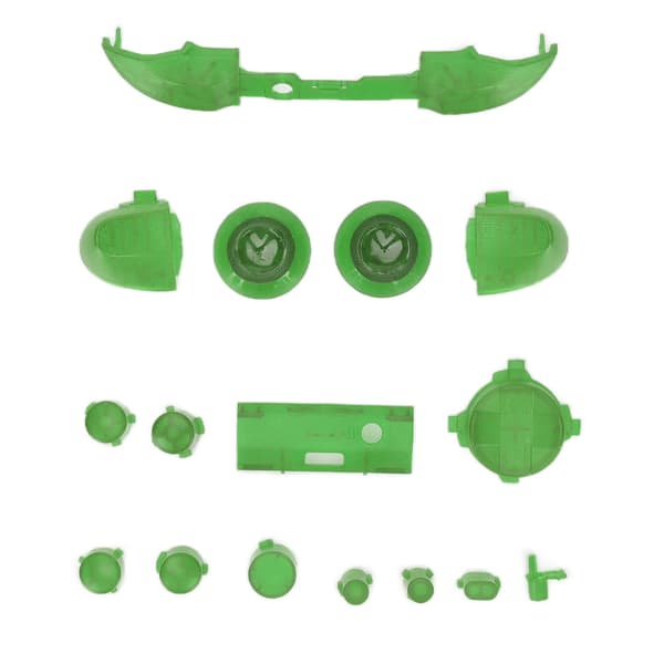 Full Buttons Mod Kits Trigger Full Trigger Module Set för XBOX Series X för XBOX Series S Controller Transparent Grön