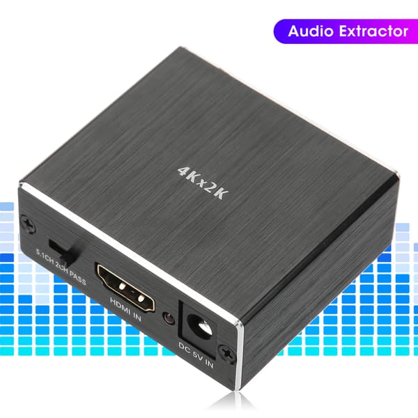 4K X 2K Audio Extractor til HDMI SPDIF 3,5 mm Stereo Audio Extractor Converter Audio Splitter