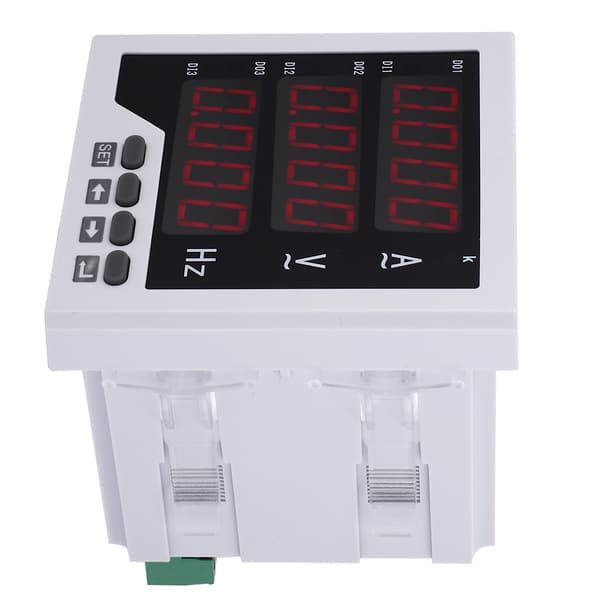 AC 220V 96x96mm Enfaset Voltmeter Amperemeter Frekvenstester Multifunktionspanelmåler
