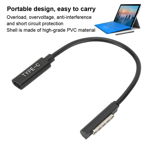 Adapterkabel Överföring Typ C PD Snabbladdning för Microsoft Surface 1/2 / RT Dator Telefon Verktyg