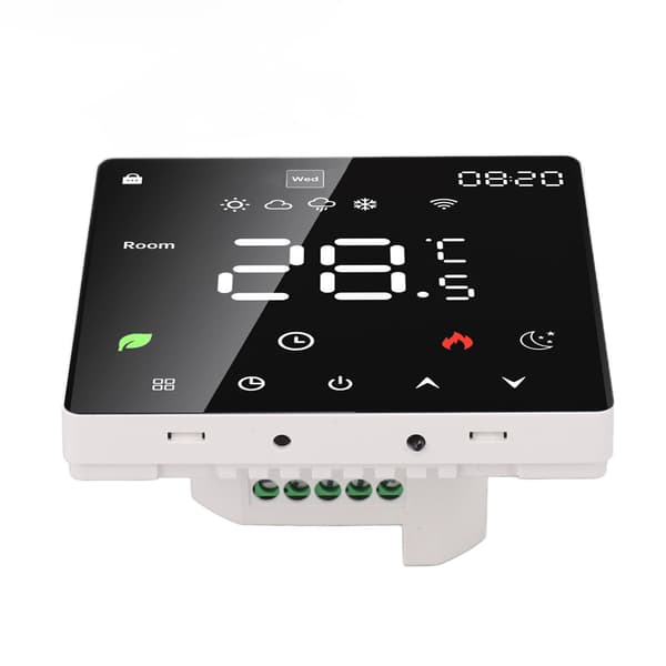 16A Smart Termostat LCD Farve Touchscreen PC Programmerbar Elektrisk Varmetermostat til Hjem Hotel Kontor AC 90 til 240V