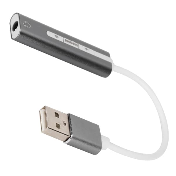 USB-lydkort i aluminiumslegering eksternt computerlydkort til alle computersystemer 7.1 Stereo