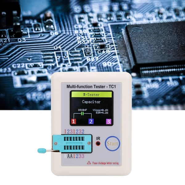 Multifunktionel Transistor Tester 1.8in TFT Display Skærm LCR‑TC1 til Kondensator Dioder