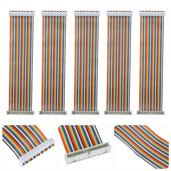 5 stk. GPIO-kabel til Raspberry Pi han til hun 40-polet ledning computertilbehør 20 cm han til hun