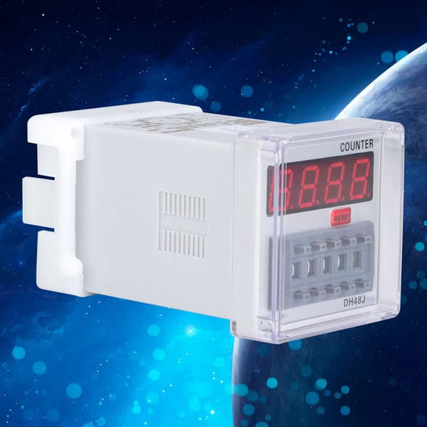 DH48J-A LED Digital Fördröjningstimer Reläräknare, 1-999900, 11-stift, 24V AC/DC