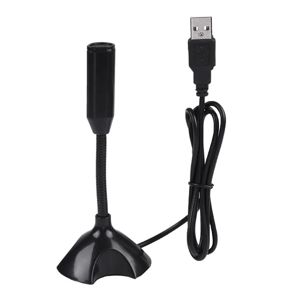 Mini Kondensator USB 2.0 Mikrofon Fleksibel Bordstativ Mikrofon til PC Bærbar
