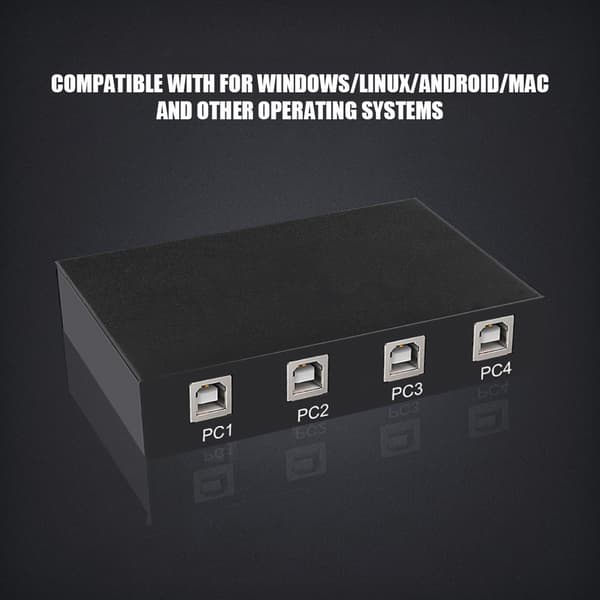 AM-KM402 USB2.0 Fireports Tastatur og Mus Synkron Controller til Windows Linux