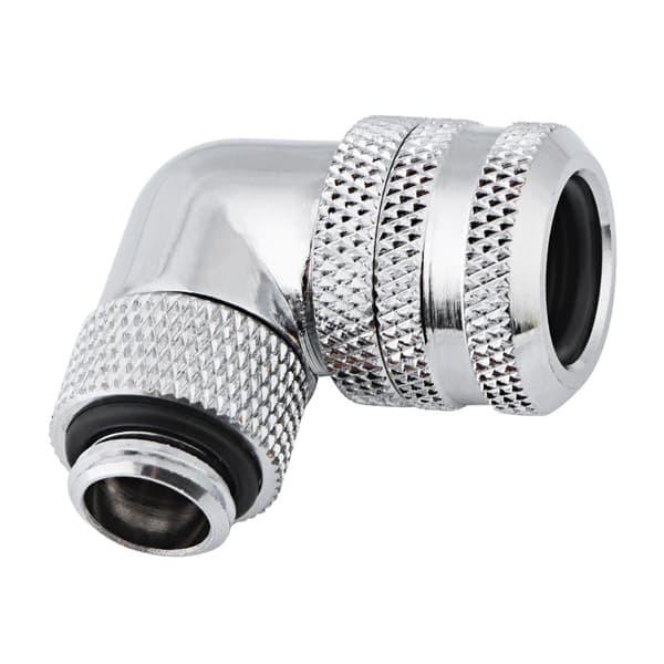 PC Vandkøling To-touch Fitting G1/4 Gevind 90 Graders Albueforbindelse til 14MM Rør Hvid