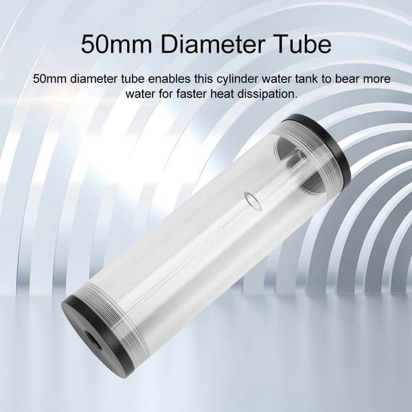 50 mm diameter och 160 mm lång datorvattenkylningstank 800L/H vattenflöde mini DC-pump