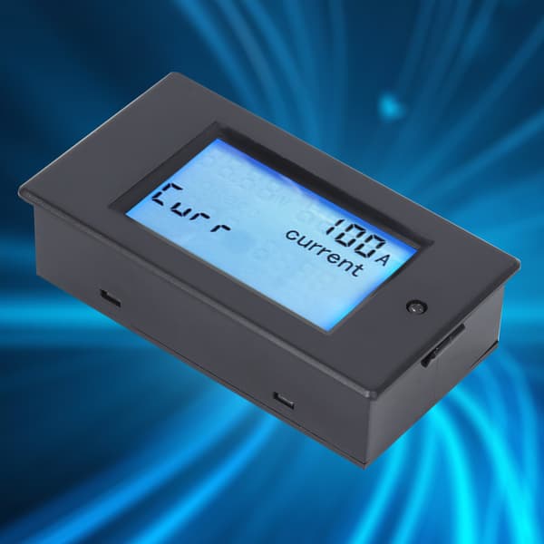 Digital LCD Multifunktionell DC Spänningsström Effektmätare med Frekvensfaktoravkänning