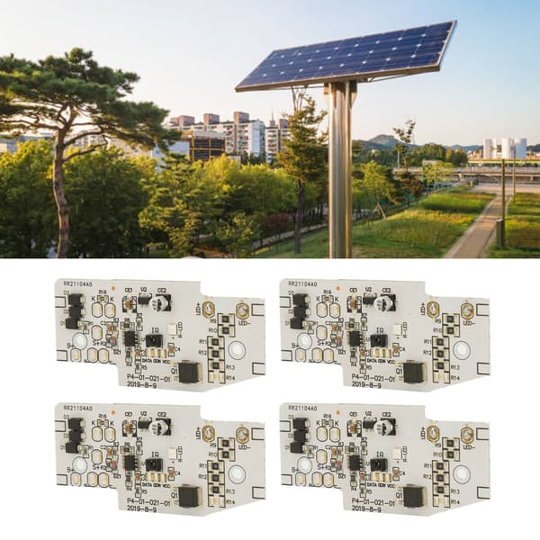 4 STK Solar LED Lys Controller Board til 3.2V 3.7V 6.4V 7.4V 11.1V 12.8V Batterimodul