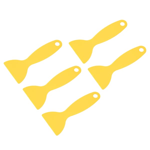 5 stk. 3D-printerspartel Fleksibel plast 3D-print harpiksfjernelsesskraber til WANHAO D8 til ANYCUBIC til Nova Gul