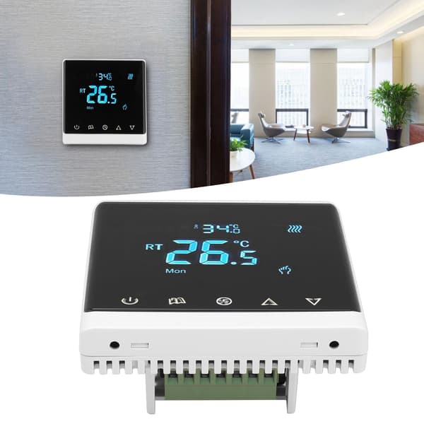 LCD-termostat Hushåll Intelligent Fläktkonvektor Luftkonditionering Temperaturregulator AC220V