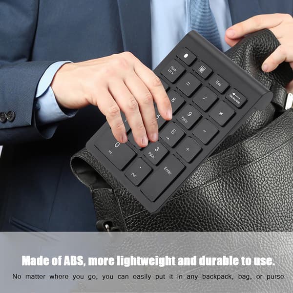 Sort 22-tasters Mini Numpad Trådløst Bluetooth Numerisk Tastatur Til OS X PC