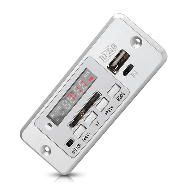 5V MP3 Audio Decoder Module USB FM-radio MP3-avkodningskort Musikspelare med effektförstärkare Silver