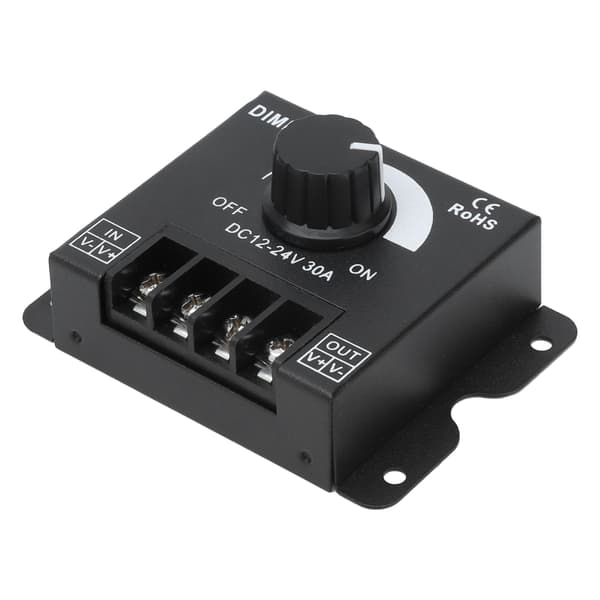 30A PWM LED-dæmper Unicolor Enkeltkanals Dæmpningscontroller DC 12V-24V til Strip Lights