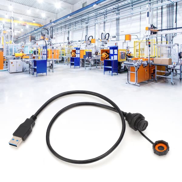 Vandtæt USB-C hun til USB 3.0 han kabelstik IP68 0,5m E10TPCBFF/U3AM