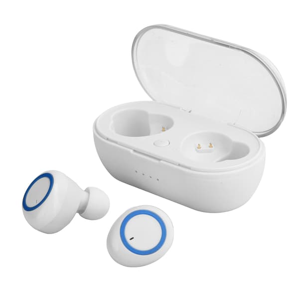 Y50 Trådlös Bluetooth-hörlur Bluetooth-öronsnäckor Stereo hörlurar Bluetooth 5.0 Headset Vit Blå