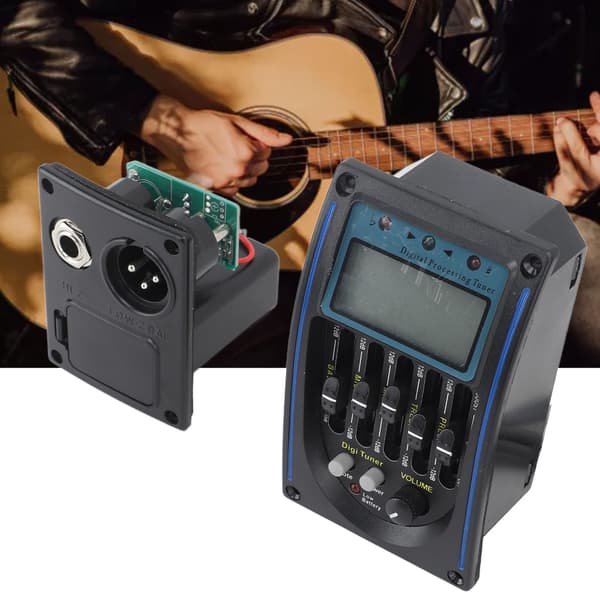 Akustisk Gitarr Pickup Exakt Stämning Multifunktionell Gitarr EQ Equalizer Pickup