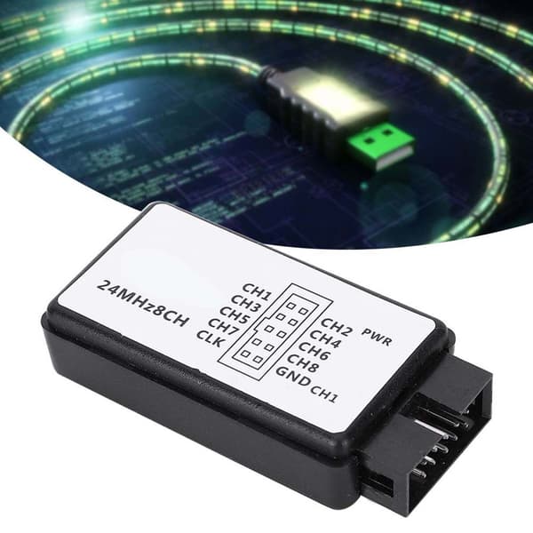 Mini USB Logikanalysator 8CH 24MHz Digital Testare, Bärbar Fickstorlek Kit