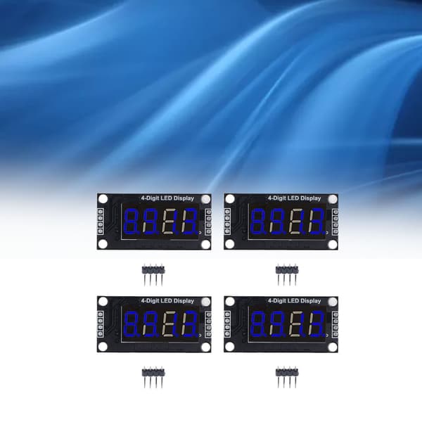 4-pack 0,36\" LED 7-segments displaymodul, TM1637-drivrutin, blå digitalt rör för Arduino