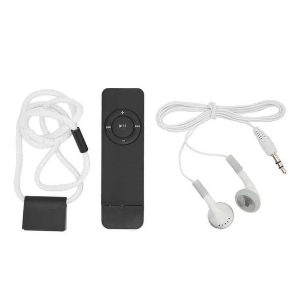MP3-afspiller tabsfri lyd understøtter op til 64 GB mini-musikafspiller til studerende, løb, rejser, sort