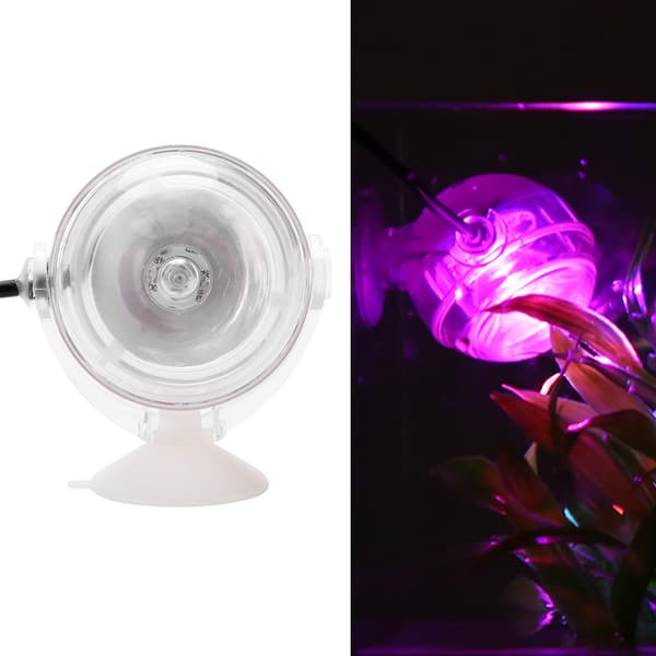 Vattentät dränkbar LED-akvariespotlight, miniakvarielampa för akvariedekor, 1-pack