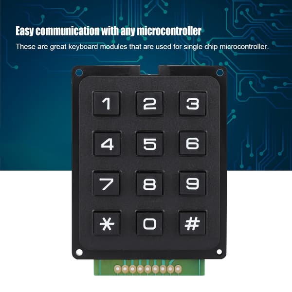 Tangentbordsmoduler med 12 tangenter 3x4 tryckknappar Externt tangentbord för MCU
