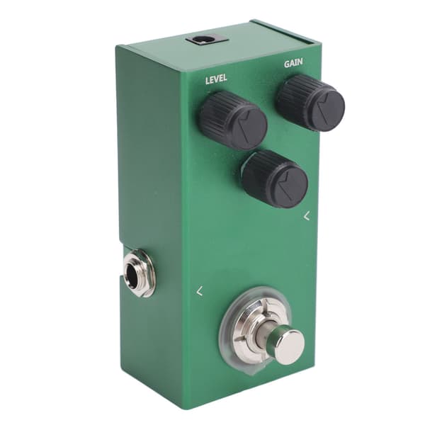 Gitarr Overdrive Effektpedal Mini Aluminiumlegering med Drive Level Tone Kontrollrattar för Elbas