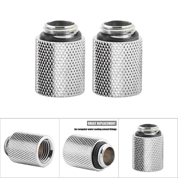 2 stk. vandkøling G1/4 han til hun forlængerfitting adapter skruesæde (20 mm)