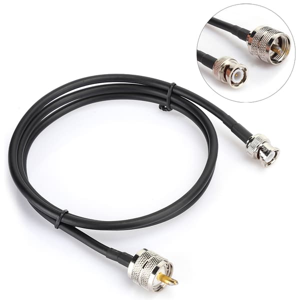 1M UHF Han PL259 til BNC Han Testkabel Ledning Koaksialkabel Adapter Tilbehør