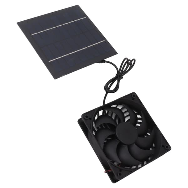 10W solcellepanel ventilatorsæt soldrevet ventilator til små drivhuse hundehuse skure ventilation