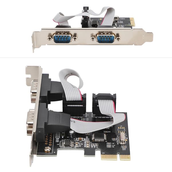PCI-E PCI Express til Dobbelt Seriel DB9 RS232 2-ports Controller Adapterkort