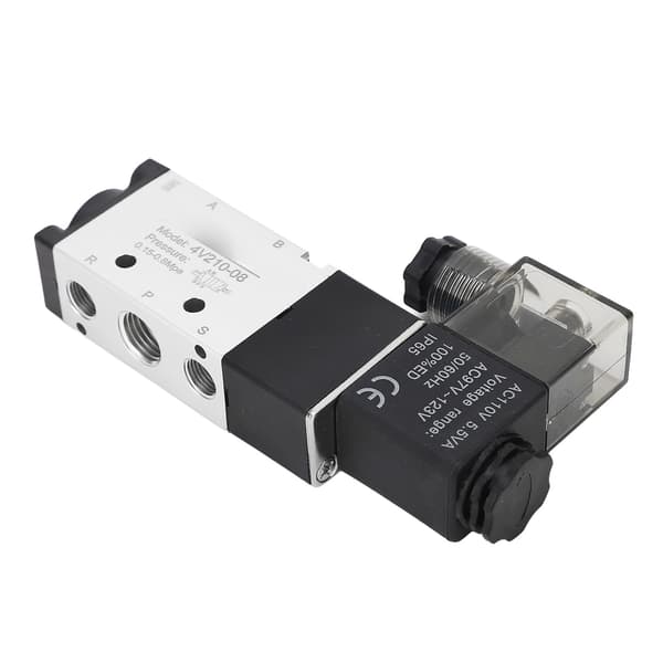 4V210-08 Elektrisk magnetventil 2 positioner 5-vägs cylinderkontroll backventil Pneumatisk luftventil AC110V