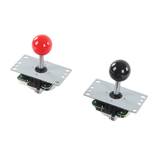 2-spiller arkadespil DIY-sæt med USB-computerjoystick-kredsløbskort Gamepad 30 kassetteknapper rød sort