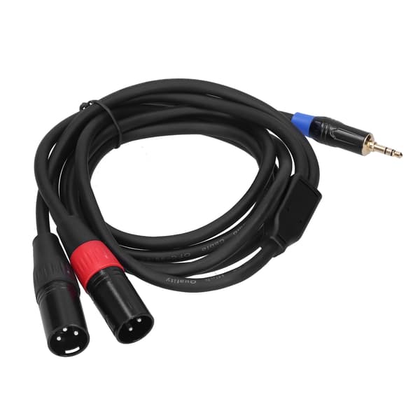 3,5 mm stereo han til dobbelt 2 XLR hanstik lydkonverter adapterkabel 1,8M