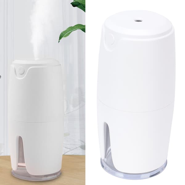 Luftfuktare USB Stor Kapacitet Tyst Liten Aromaterapi Atomizer för Bil Skrivbord Sovrum Kontor (Vit)
