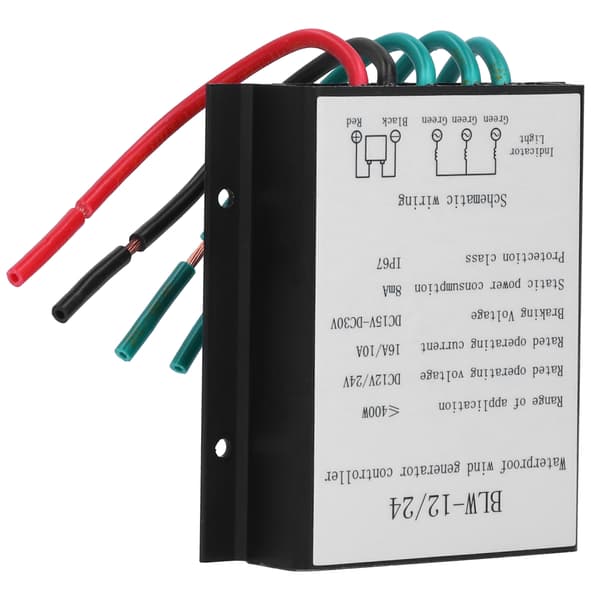 Vindmøllecontroller 400W BLW-12/24, Vandtæt IP67 Batterioplader Regulator til Off-Grid Hjem