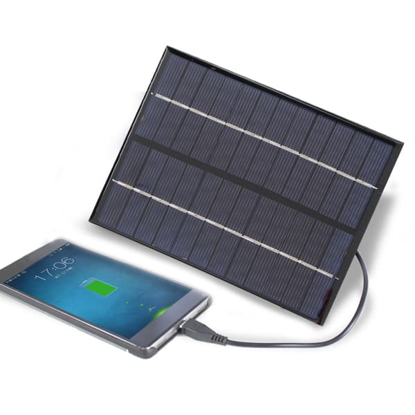 2W 12V solpanel polykristallin kisel DIY bärbar utomhusladdare med klämma