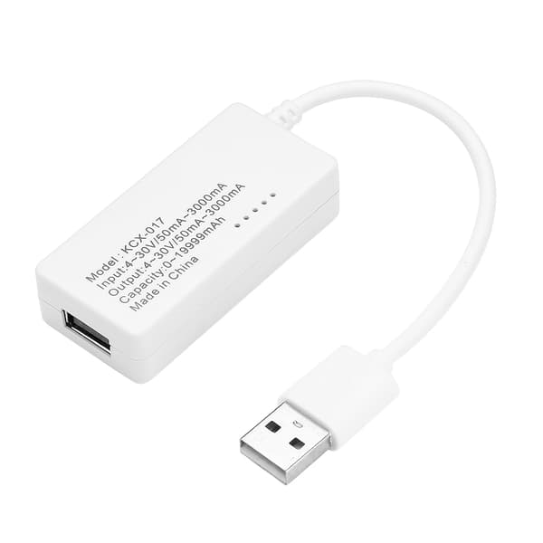 4V-30V 0-3A Mini USB Spänningsströmsmätare Kapacitetsdetektor LCD-display