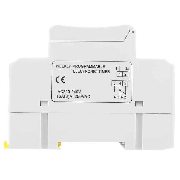 THC15A 220‑240VAC 20A DIN-skinne Digital Programmerbar Timerkontakt