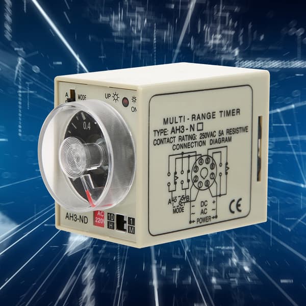 Fördröjningstimer Modul Multi Range Justerbar Dubbelläge AH3-ND 220VAC På-fördröjningsrelä
