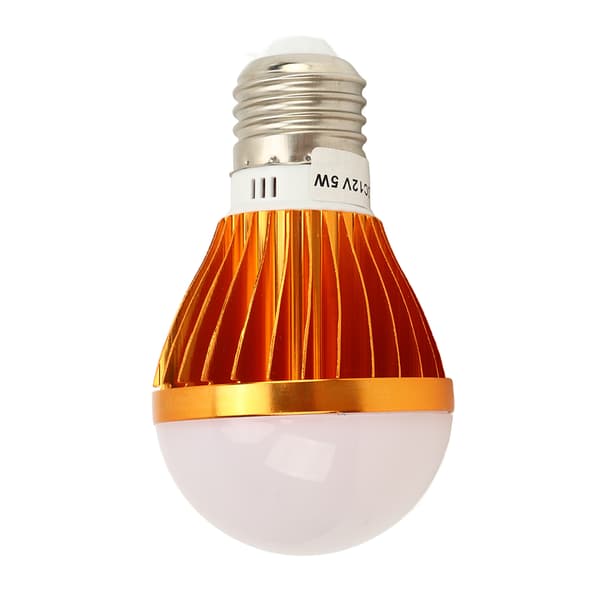 E27 LED-lamppu DC12V 5W lämmin valkoinen 3M johdolla sisävalaistukseen