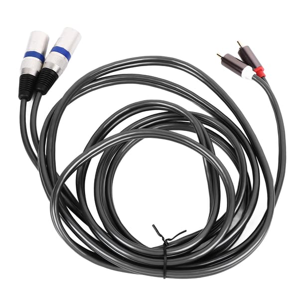 2 RCA til 2 XLR-kabel Han Fleksibel PVC til hjemmebiograf-lydenhedsforbindelse 3 meter