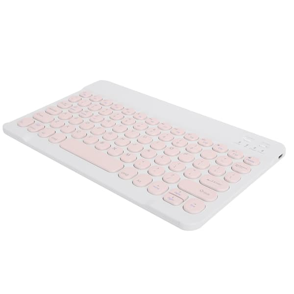 Trådløst Bluetooth-tastatur Tablet Smartphone Computertilbehør Rund Hætte 10inPink