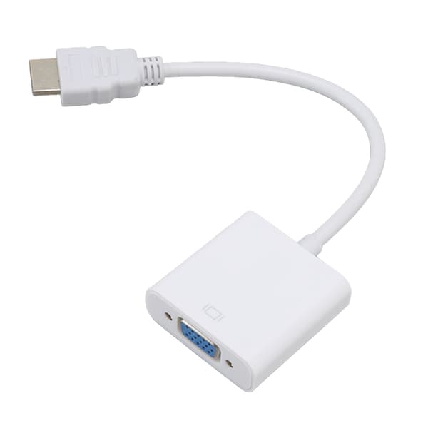 HD Multimedia Interface til VGA-adapter ABS 1080P/1.4 Output Plug and Play HD Multimedia Interface til VGA-konverter Hvid