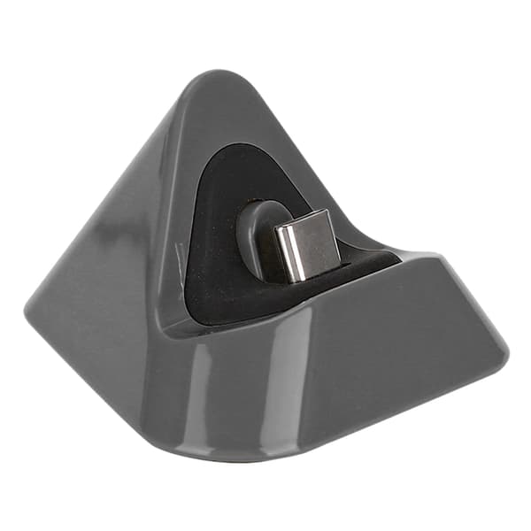 Bærbar trekantet Type C opladningsbase metalbundoplader til Switch / Lite-vært (grå)